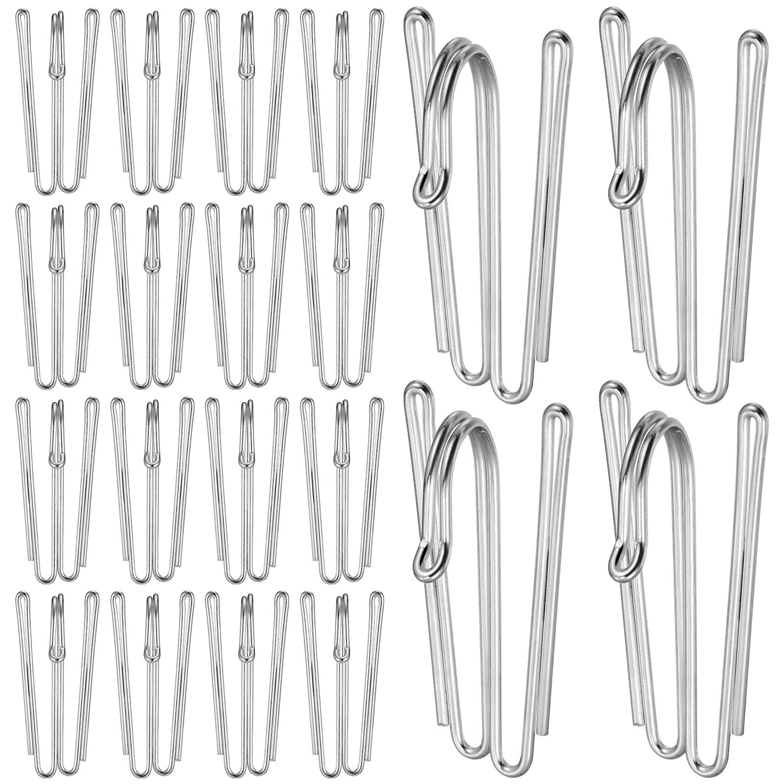 Ganchos metálicos para cortinas de 4 puntas CANIGHT de 50 piezas ligeros