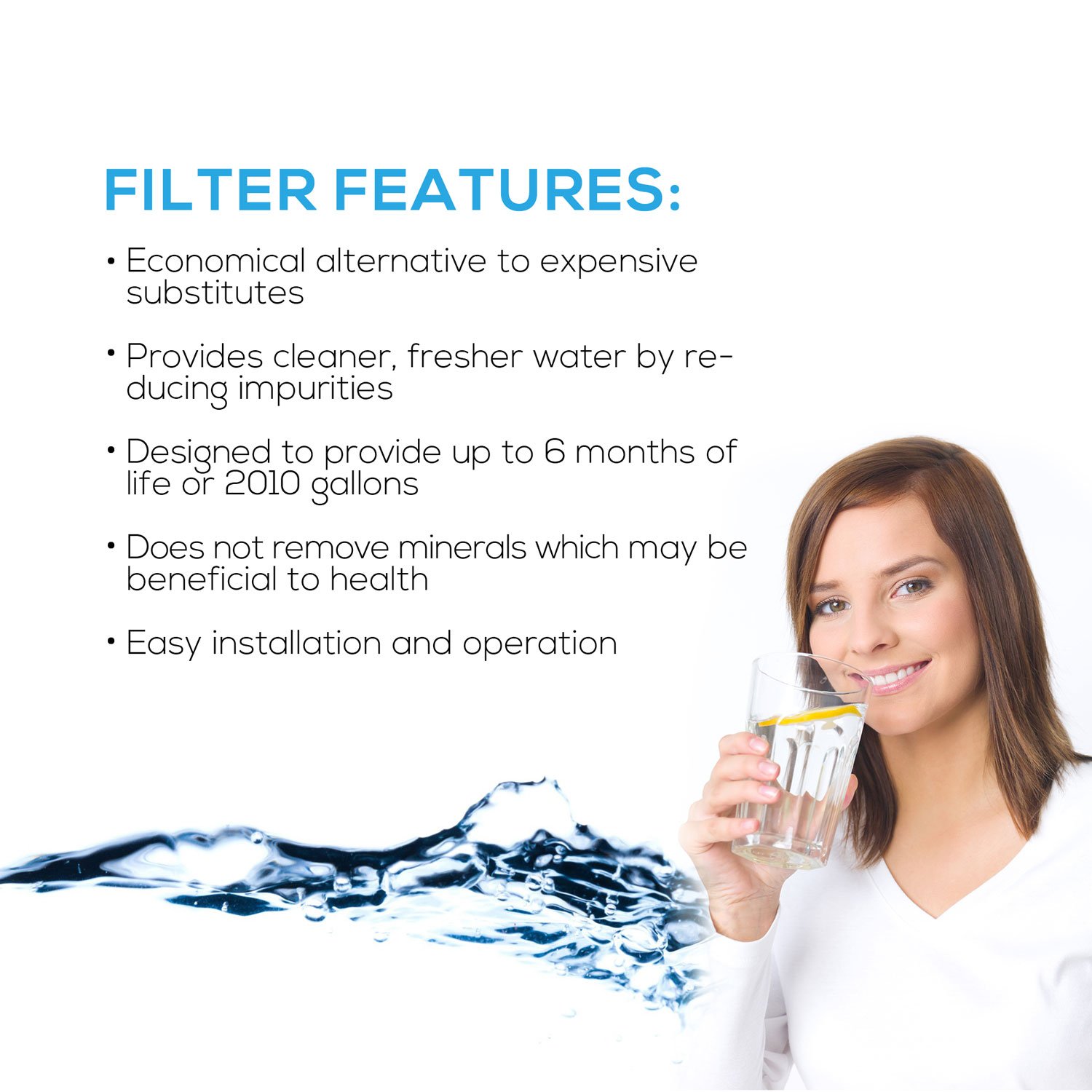 EcoAqua EWF-8001A sostituzione del filtro dell'acqua compatibile con InSinkErator modello F701R, rubinetto acqua calda a vapore, HC1100, GN1100, HC3300, HC3300 & - 3US-AF01, 3M AP3-765-S (1