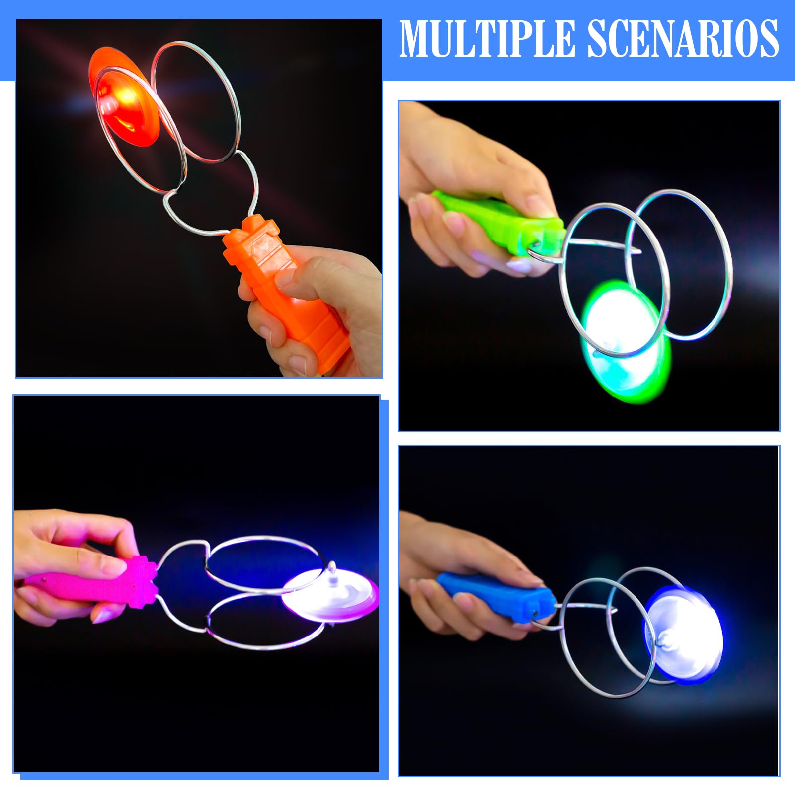 LEEYNEER Toupie à Étincelles Anti-Stress Portable Gyroscope Lumineux Anti-Collision Étincelles Gyroscope Lumineux Toupie Jouet Enfants Ados Adultes Cadeau
