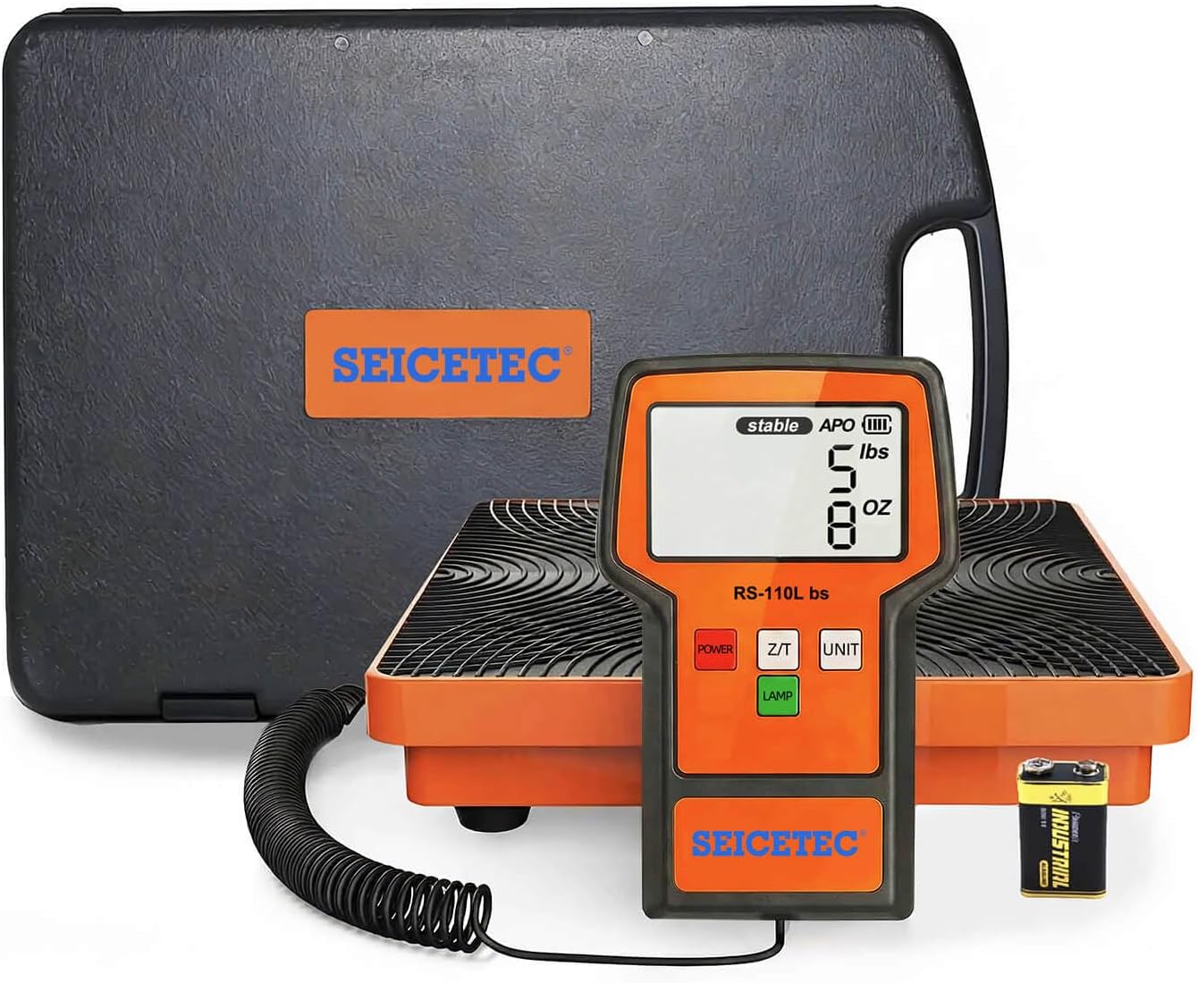 Refrigerant Scale HVAC 110 LBS, Ultra-Large LCD Screen Freon Scale, ±0.05% Accuracy Electronic Refrigerant Charging Weight Scale for All Refrigerant, Portable Case, Battery Included