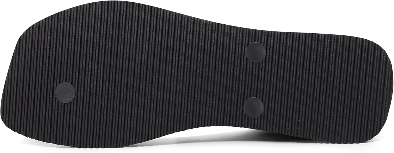 shevalues Women's Slim Square Toe Flip Flops Comfortable Summer Rubber Thong Sandals for Beach, Shower & Pool - Image 6