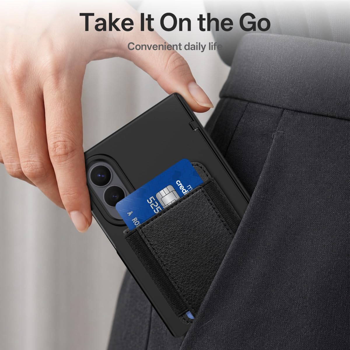 Custodia a portafoglio magnetica progettata per Samsung Galaxy Z Fold 8, porta carte staccabile, tasca in pelle, protezione per lo schermo, protezione per cerniera, custodia protettiva completa