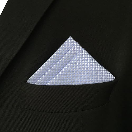 Miniatura 3 de S&W SHLAX&WING Cuadrado de bolsillo para hombre Color sólido liso azul rojo gris grande para traje