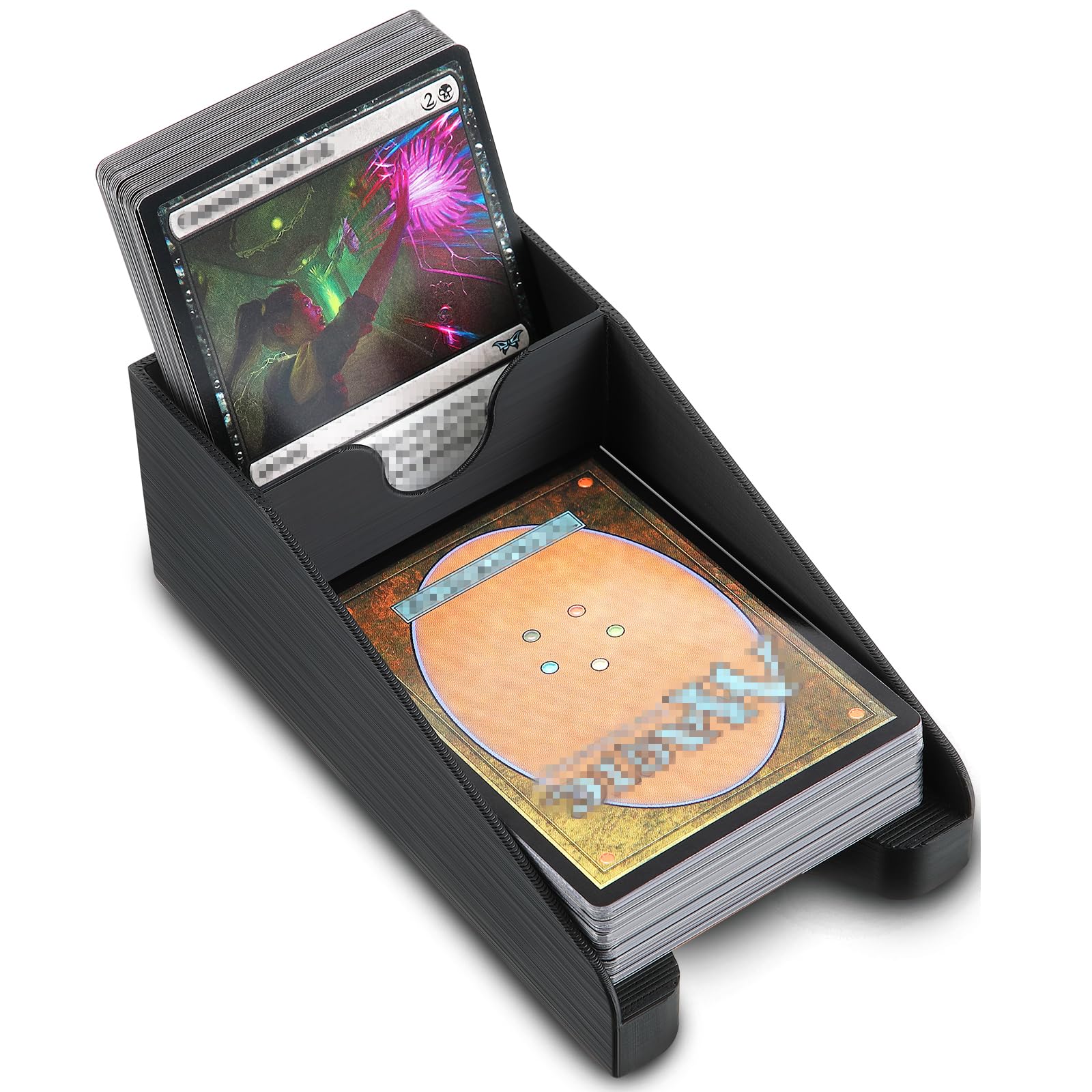 ElectricWise 1 Pcs Draw and Discard Card Game Holder for Standard Sized Cards and Sleeves, 3D Printed Card Dispenser Deck Organizer, Non Slip Design on the Bottom, Compatible with TCG for Game Night