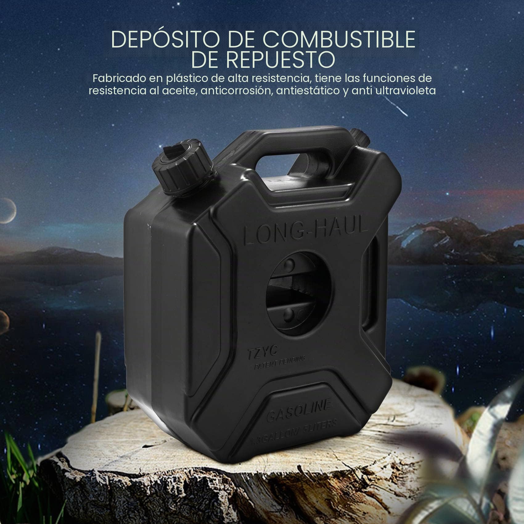 Bidón de combustible de 5 L para gasolina y gasolina, depósito de combustible de repuesto para coche y moto, bidón de combustible de plástico con cerradura y llave para ATV UTV motocicleta