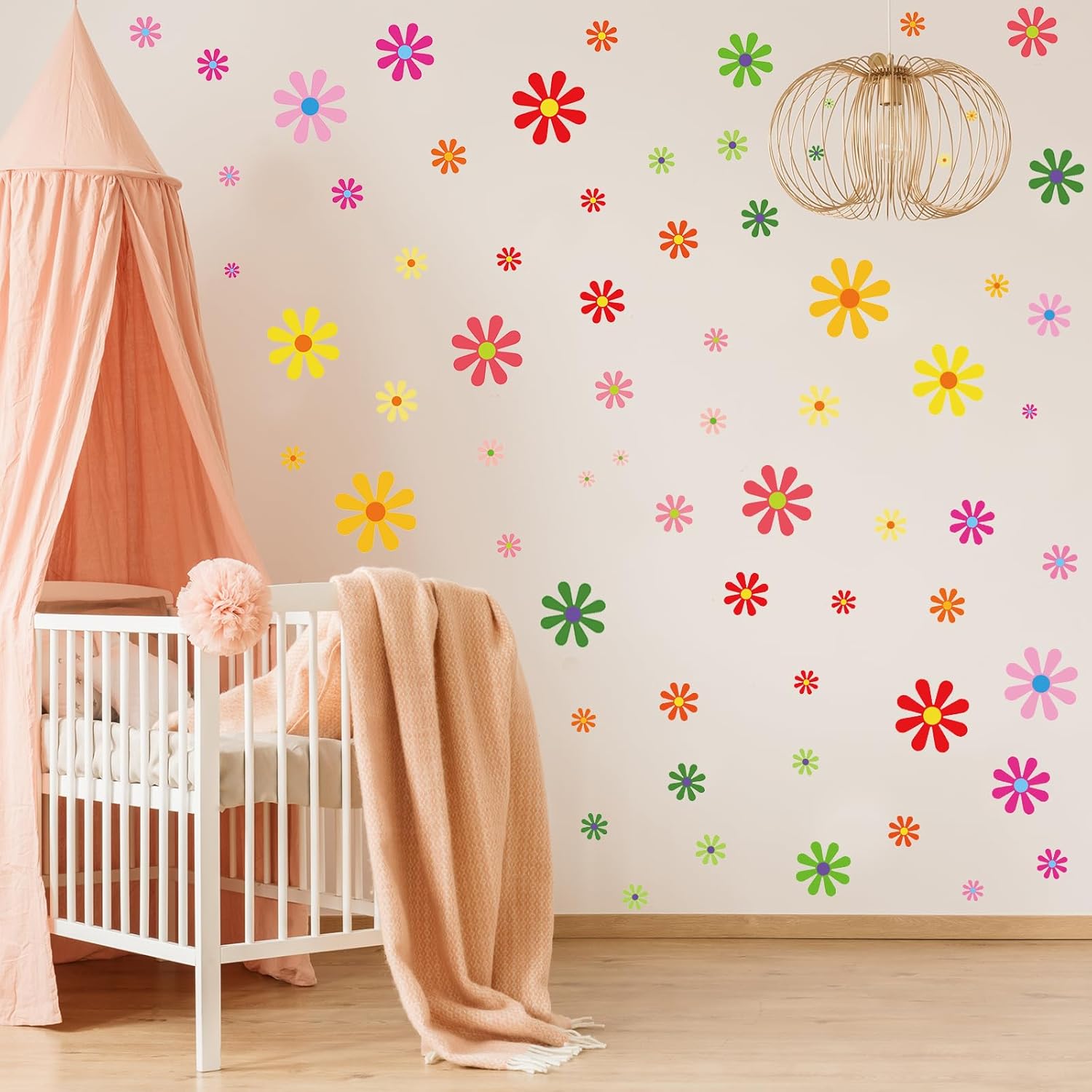 Fuutreo 12 Sheets Daisy Stickers 130 Pcs Flower Car Decals Self Adhesive Vinyl Retro Butterfly Flower Car Sticker for Bumper Mirror Window Clings Laptop Wall Decoration(Multicolor,Daisy) - Image 6