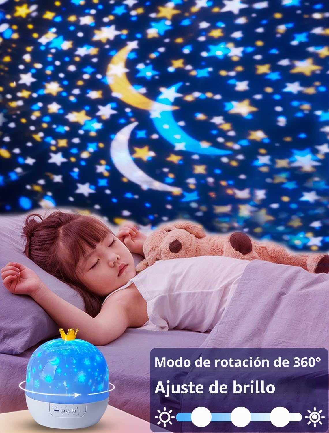 21 juegos de películas, proyector de luz nocturna para dormitorio de niños, techo, proyector de luz nocturna para niños, proyector de galaxia de estrellas con rotación de 360° regulable para niñas