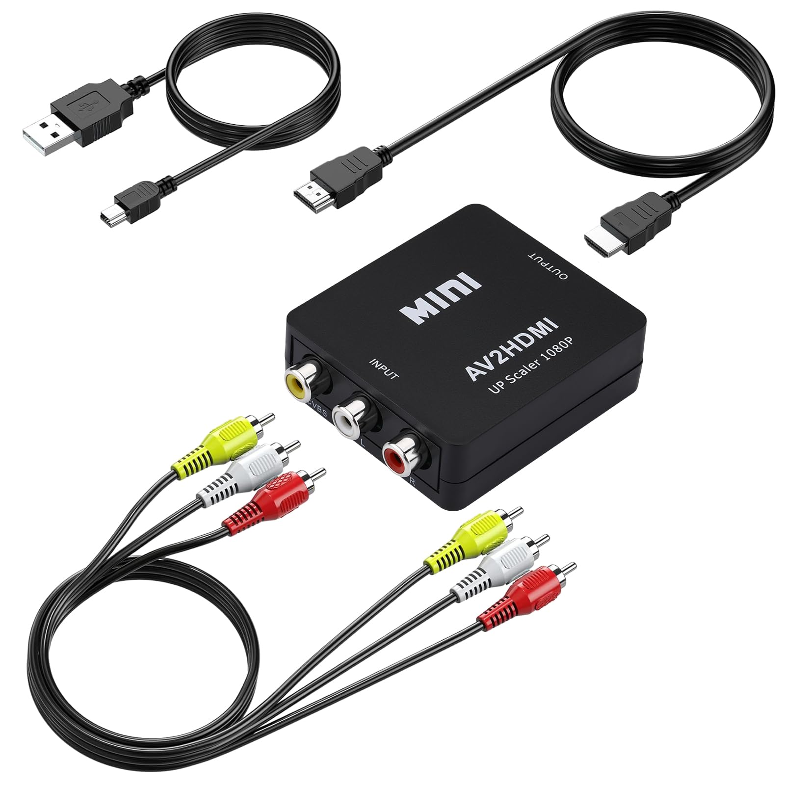 Amazon | J-Wonlyus RCA to HDMI変換コンバーター CVBS AV to HDMI