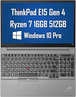 Latest Lenovo ThinkPad E15 Gen 4 15.6" FHD (AMD Ryzen 7 5825U, 16GB RAM, 512GB PCIe SSD) 8-Core (Beat i7-1255U) Business Laptop, FHD Webcam, Wi-Fi 6, 10-Hr Battery Life, Win 10 Pro/Win 11 Pro