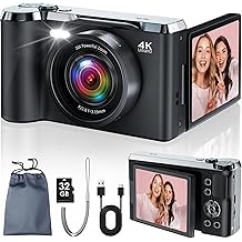 Digital Camera JDZ 4K Camera Photo Camera 16X Digital Cameras 1080P Compact Camera with 32GB TF Card Camera Digital Photo Camera for Kids Teenage Birthday Christmas Deep Black