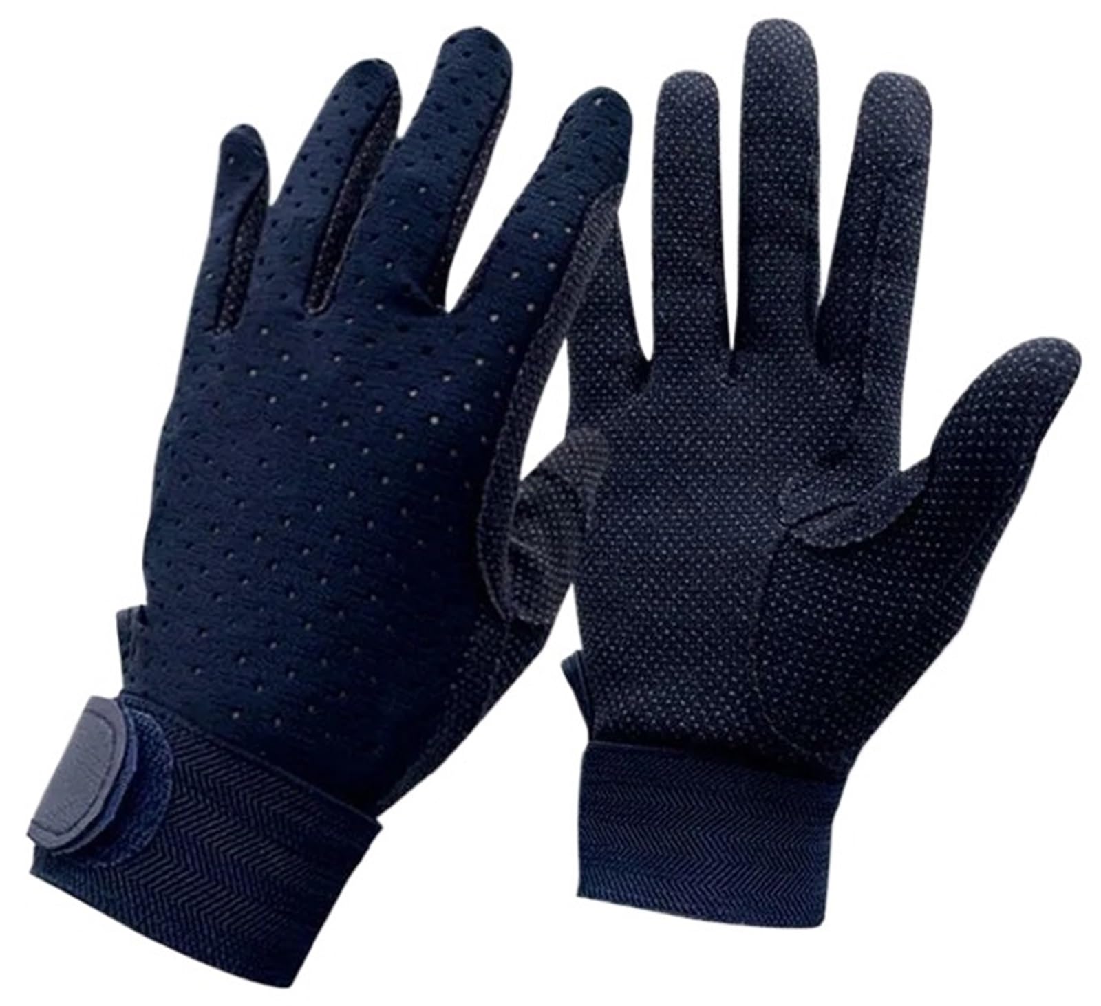 Guanti da Equitazione Guanti da Equitazione Traspiranti Antiscivolo Adulti Donna Uomo Attrezzatura for Cavaliere a Cavallo per L'Equitazione(Deep Blue,S)