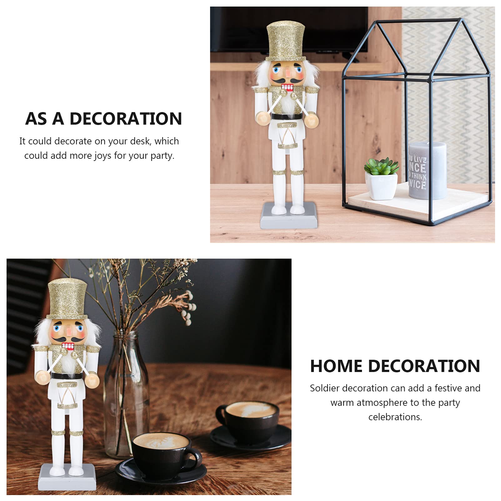 Zwarte notenkraker glans 38 cm | It's all about Christmas