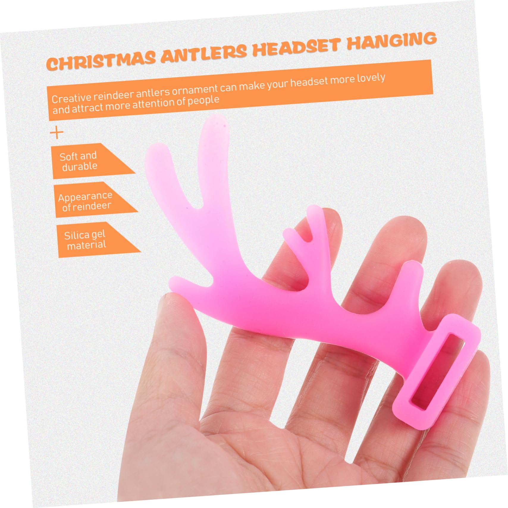 Uonlytech 2 Paar Kopfhörer Headset Dekoration Weihnachten weihmachtsdeko weihnachtsdeko beleuchtet innen Gaming Earphones Hirschgeweih Cosplay Horn Cosplay-Geweih Rentiergeweih Kieselgel Elektronik & Foto