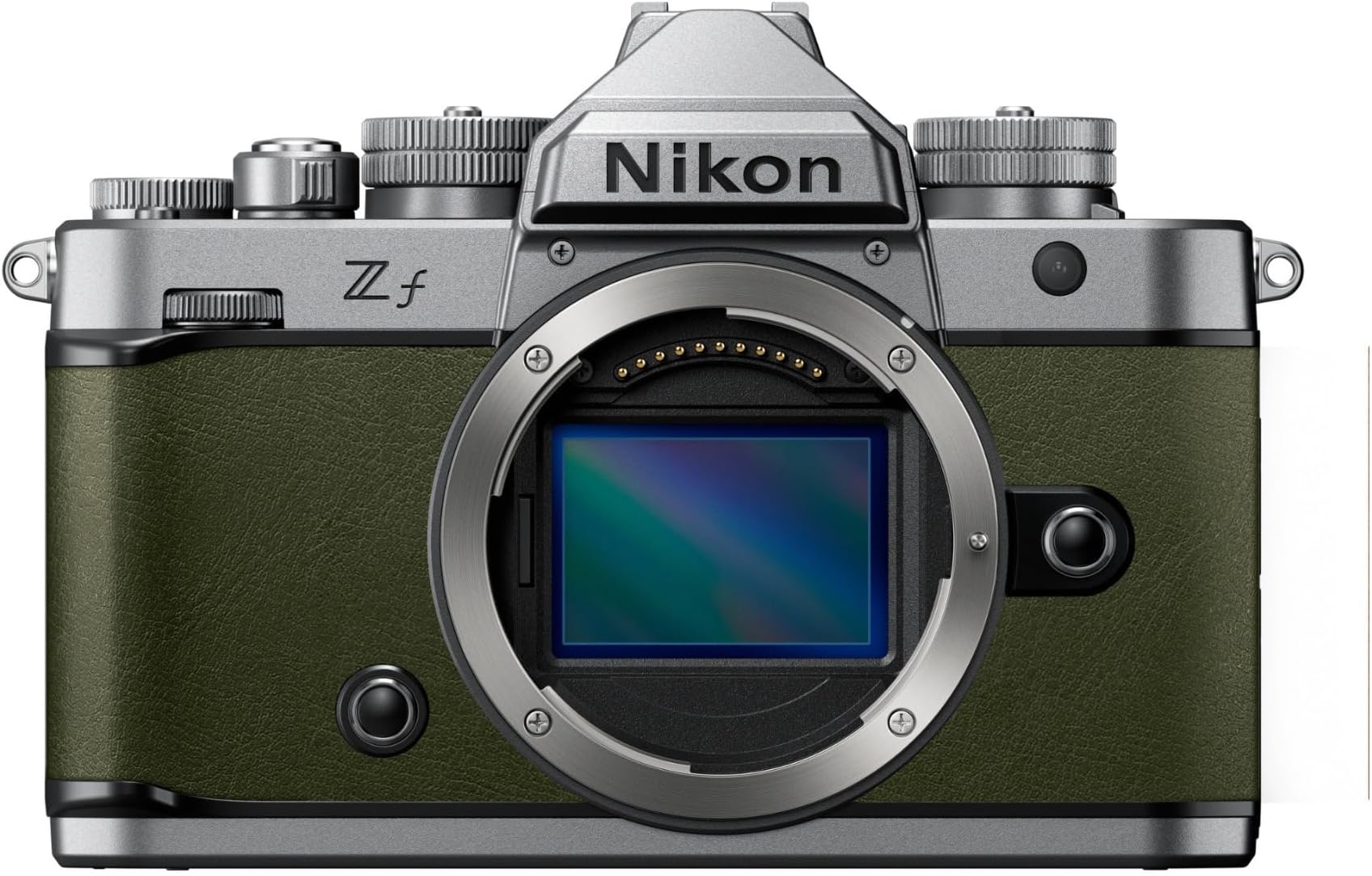Nikon Zf Mirrorless Camera with 24.5MP Full Frame Sensor 4K UHD 30FPS Vari Angle Touchscreen OLED Viewfinder Dual Card Slot (Silver and Moss Green)