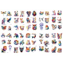 10 Bl tter Tempor re Tattoos Hautfreundliche Tattoos mit S en Tieren Wasserfeste Fake Tattoos Spa ige Mitgebsel f r Party Deko Geschenke MitgebselGemalte Tiere