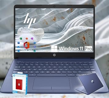 HP 14 Ultrabook Intel 4-Core CPU Back to School Limited Edition with Microsoft 365 16GB RAM 1600GB Storage 64GB OnBoard withHP 512GB P500 Portable SSD + 1TB OneDrive Win11 Pro Royal Blue