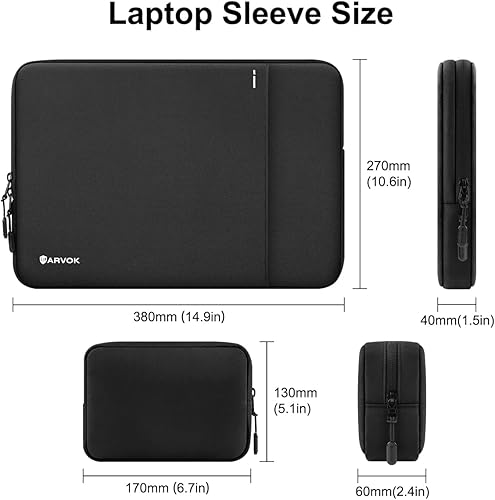 Miniatura 15 de ARVOK Funda protectora de 360° para laptop compatible con MacBook Air A2681 M1/A2337 2023-2021 MacBook Air M2 de 13 pulgadas, funda resistente al