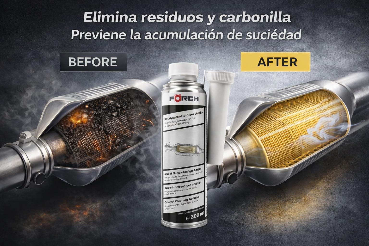 Aditivo Descarbonizante para Motores Diésel y Gasolina 300 ml – Tratamiento Curativo - Limpieza EGR, Turbo, Catalizador, Filtro de Partículas y Turbocompresor. Reduce Emisiones y Mejora Combustión