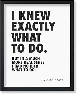 Poster Master Motivational Poster - Inspirational Print - I Knew Exactly What To Do, Funny, Quotes, Unique - 8x10 UNFRAMED Wall Art - Gift for Friend, Colleague - Wall Decor for Bedroom, Dorm, Office