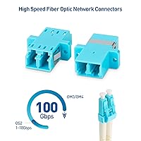 Vista 3 de Cable Matters 6-Pack, LC to LC UPC Duplex OM3/OM4 Multimode Fiber Optic Adapter, OM3/OM4 LCLC Fiber Coupler