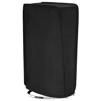 PlayVital Vertical Dust Cover for ps5 Pro Console Disc & Digital Edition, Nylon Dust Protector Sleeve for ps5 Pro Accessories, Anti Scratch, Waterproof, Black
