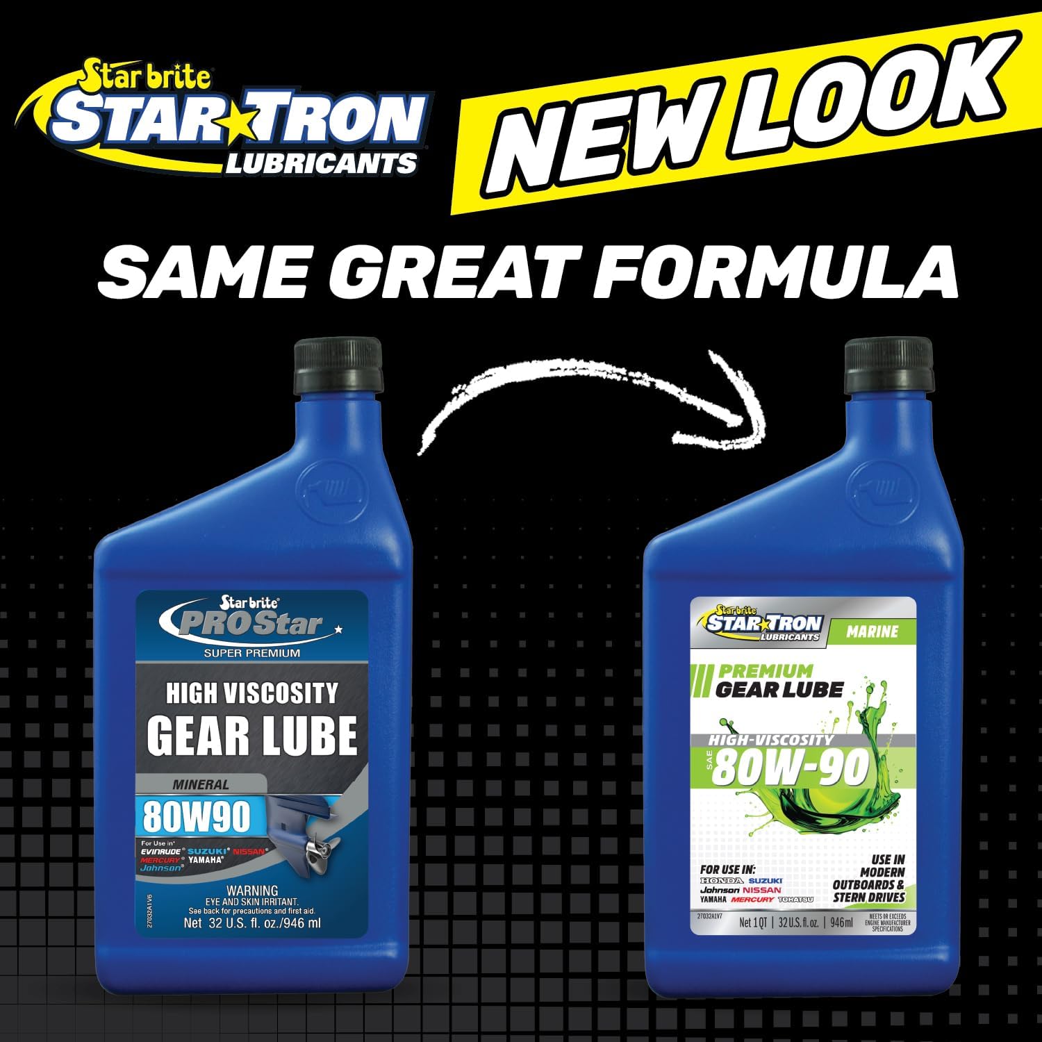 STAR BRITE High Viscosity Lower Unit Gear Lubricant 80W90 - Abrasion, Rust, Corrosion Inhibitor, Ideal for Outboards and Stern Drives - 32 oz (027032)