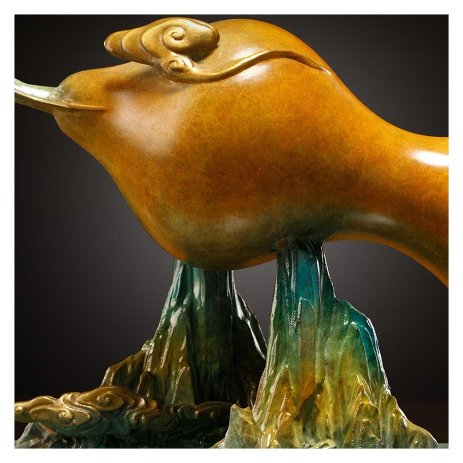 Home Decor Statue Creative Brass Zucca Portico Decorazione Soggiorno Fatto a Mano Opera d'Arte Statua Arte Grande Scultura Souvenir Statuine da Tavolo