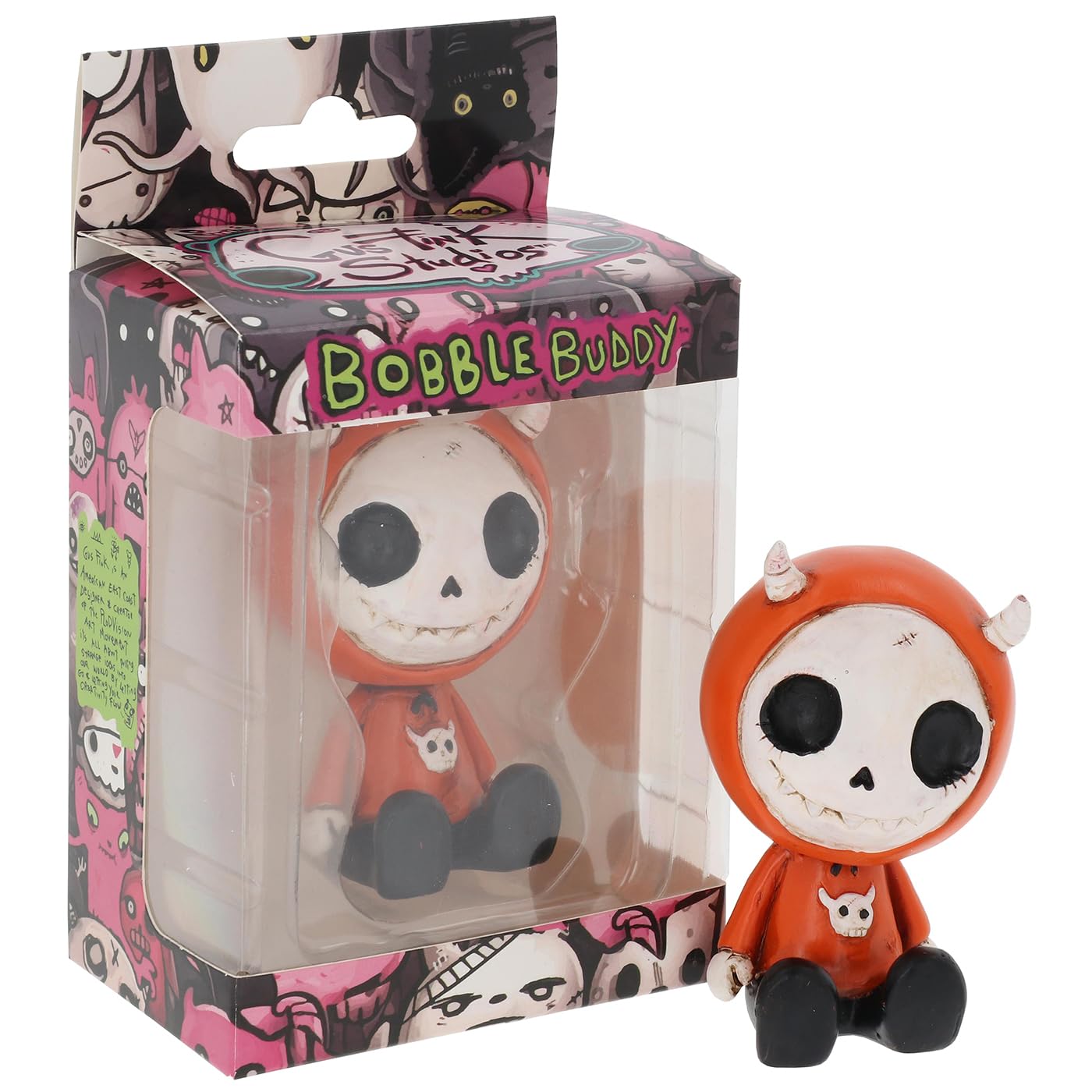 Shudehill Giftware Gus Fink Boogily Head Bobble Buddy, Devil Doo, Boris the Bat, Stitch the Bear - Image 2