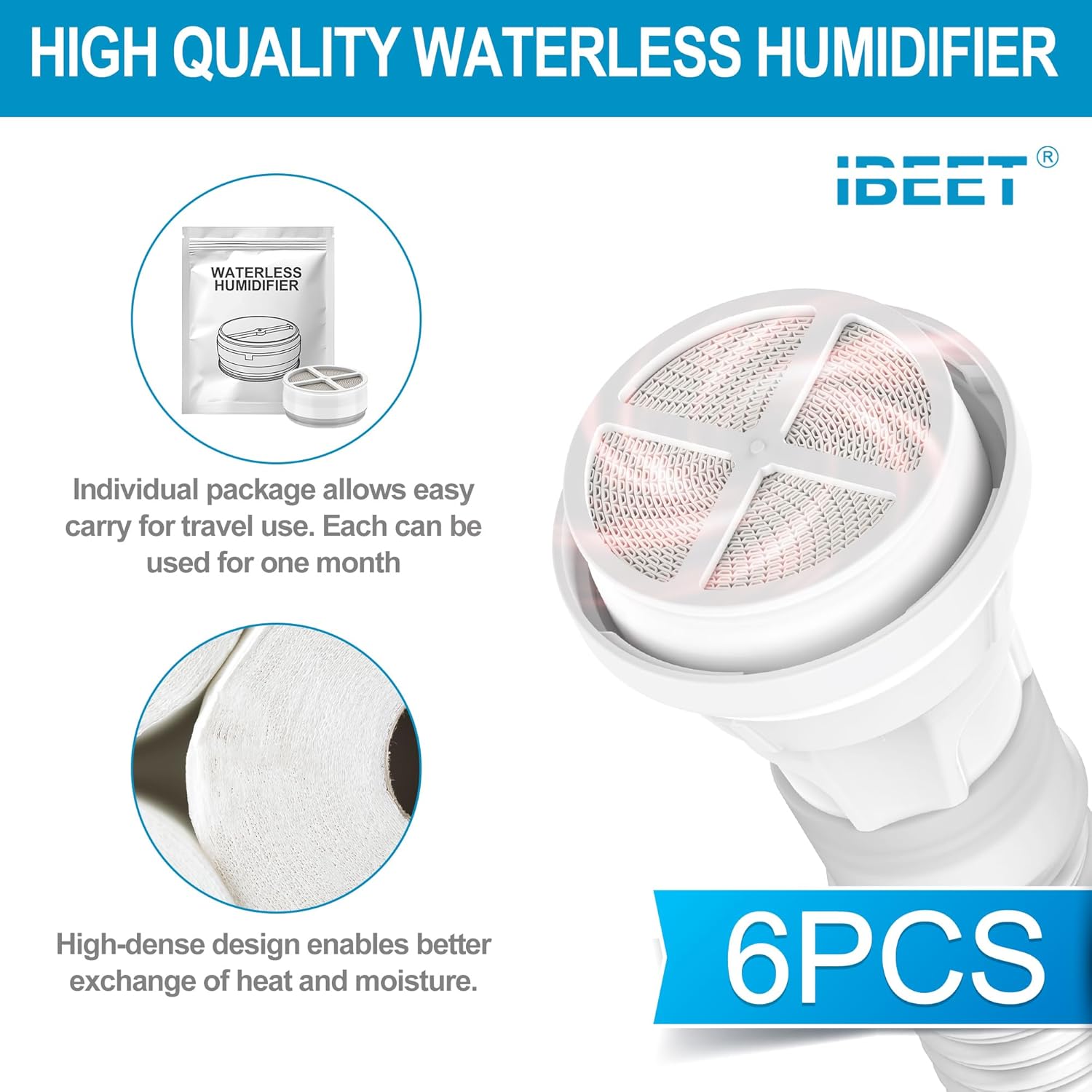 Replacement Connector for P10 Compatible with AirMini & Airfit w/Strap, Humi Dx Plus (6PCS) & Short Tube to Connect Any 22mm Hose, IBEET Replacement Supplies for P10