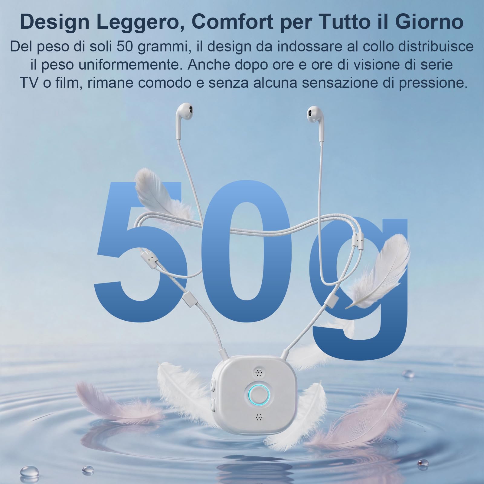 Cuffie Collo Semi-Intrauricolari con Controllo Volume Indipendente DX/SX, Grandi Pulsanti, AptX LL, Auricolari Cuffie per TV Compatibili Ottico/AUX/RCA/USB, Comodo e Facile da Usare per Gli Anziani