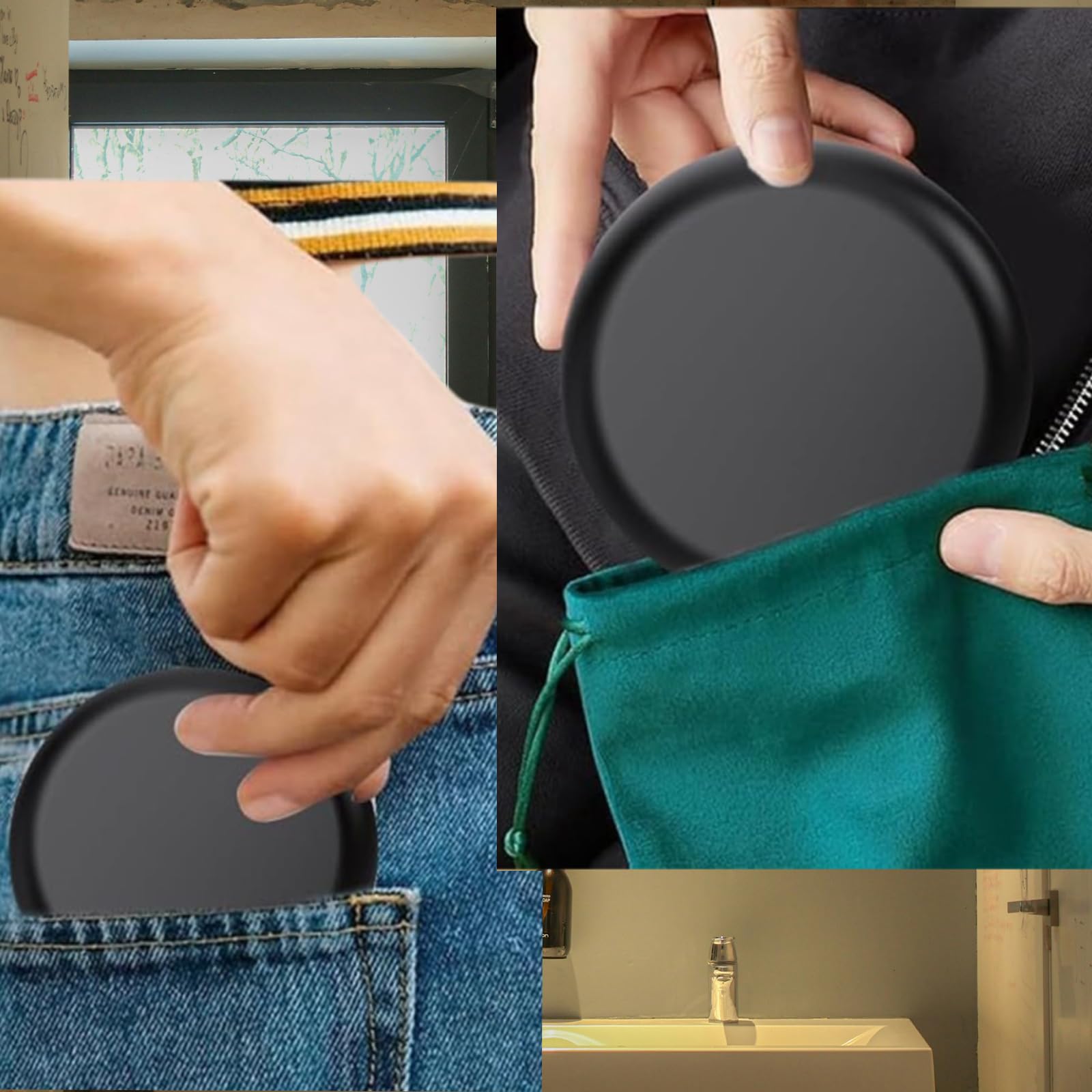 Lot de 2 coques minces d'alignement pour Invisalign, étui de protège-dents avec outils de retrait et aligneurs à mâcher et brosse, plateau intérieur amovible en silicone pour un nettoyage facile (noir
