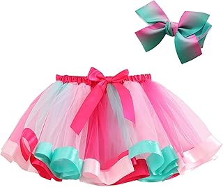 Generisch Pantalones cortos para niñas, niños, niñas, vacaciones, fiestas, ballet, faldas, disfraz, fiesta, tul, falda de baile, juego de diadema, pantalones deportivos para niños cortos