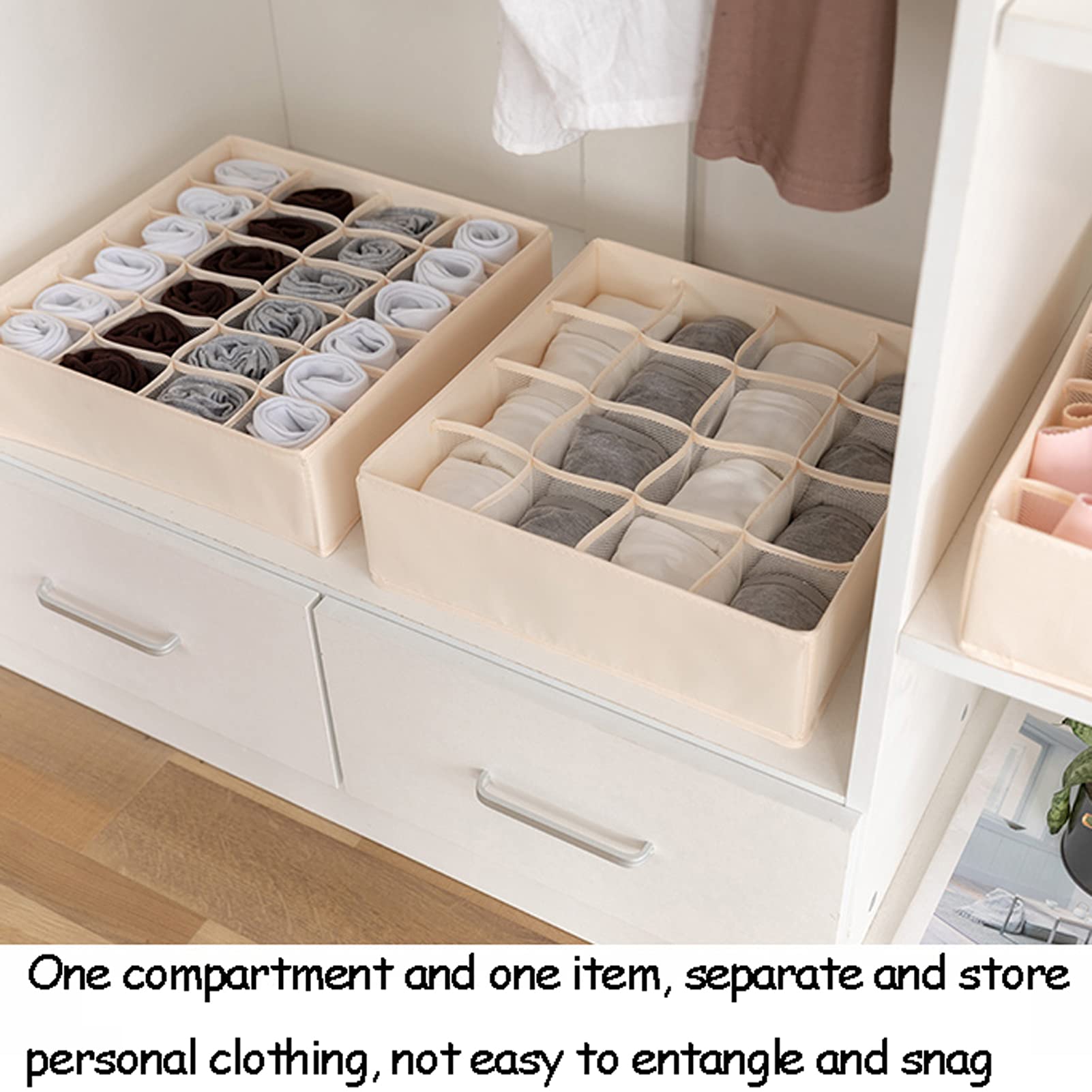 Aufbewahrungsbox for Unterwäsche im Schrank, Unterwäsche-Schubladen-Organizer, Unterwäsche-Aufbewahrungsboxen mit verschiedenen Spezifikationen for BHs, Unterwäsche, Socken, Schubladenfächer, leicht z