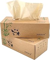 Vista 1 de Pañuelos faciales de bambú, pañuelo facial de bambú natural suave, bambú 100% virgen, cartón a granel de 8 cajas