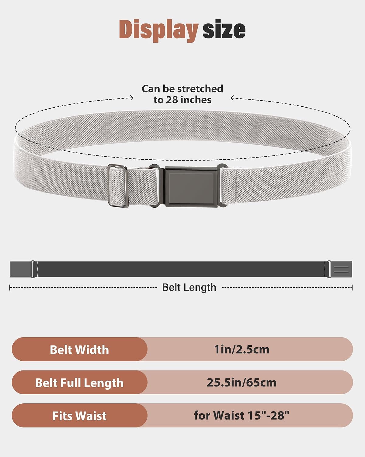 Kajeer Boys Magnetic Kids Belt Adjustable Elastic Toddler Girl Belts 4 Pcs image 2