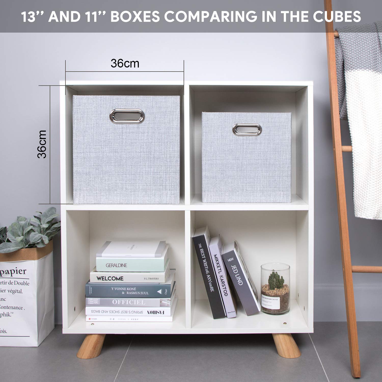 Posprica Kallax Cube Storage Boxes, 28×28cm Collapsible Storage Cube