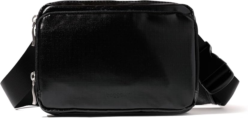 Baggallini Modern Belt Bag 5x8 Travel Fanny Pack Sling Bag Waistpack w/RFID Card Holder Water-resistant Crossbody Bag