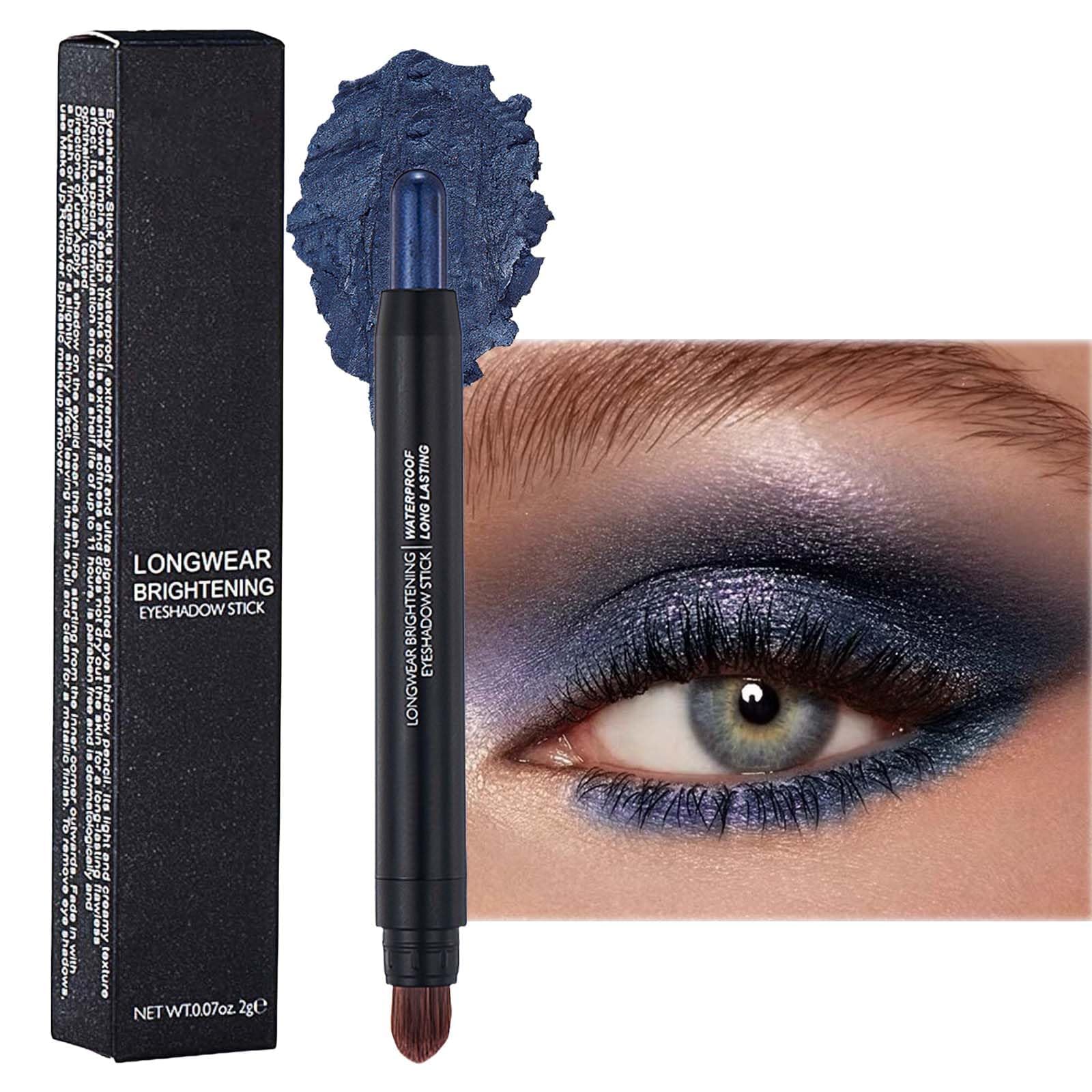 Sparkling Blue Eyeshadow Stick, Waterproof, Hypoallergenic, Fine Sparkle, Long Lasting