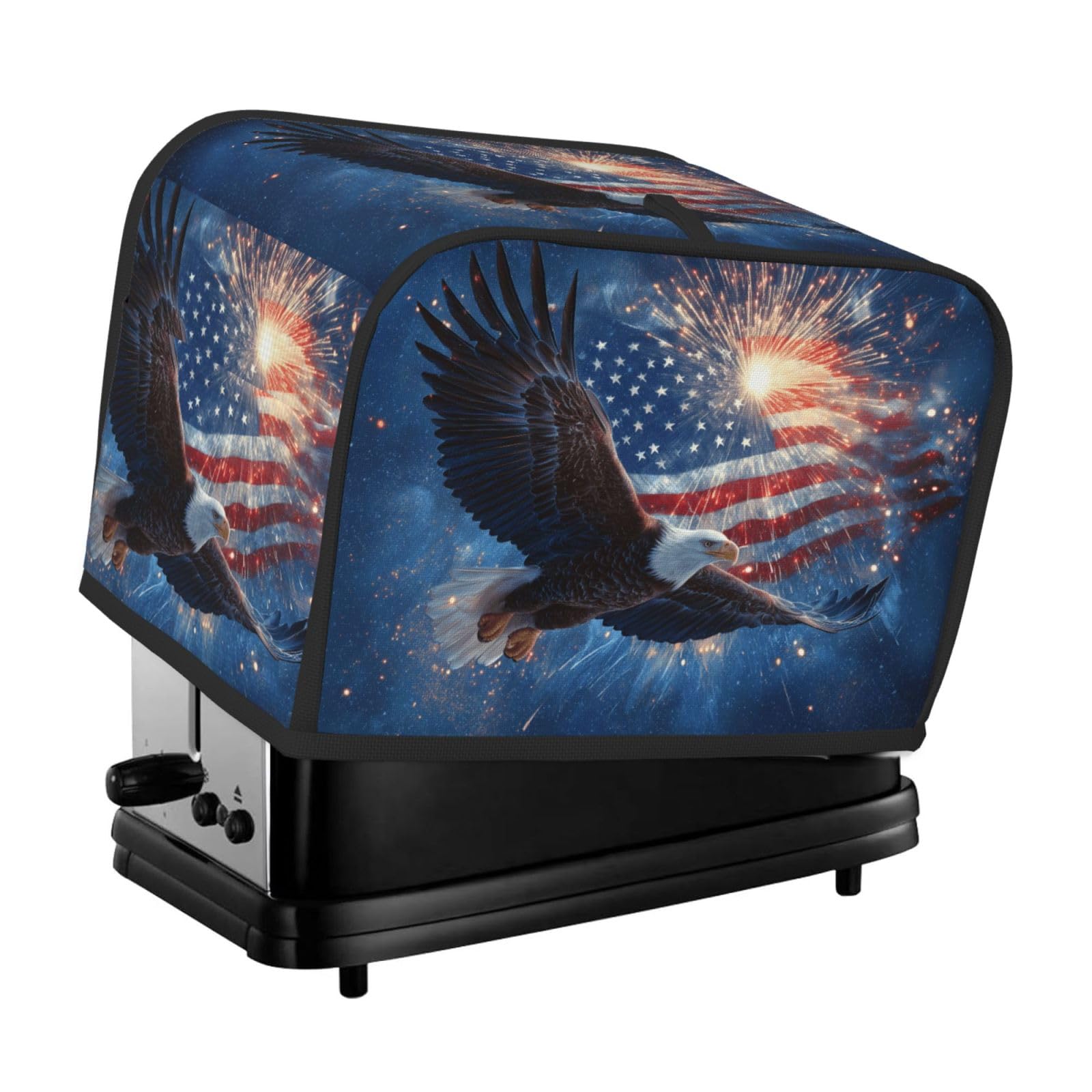 Smazdfxx As Pic American Flag With Eagle Soaring Toaster Cover 2 Slice Toaster Covers Bread Maker Cover Kitchen Small Appliance Covers Kitchen Accessories