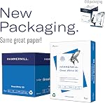 Hammermill Printer Paper, Great White 30% Recycled Paper, 8.5 x 11 - 3 Ream (1,500 Sheets) - 92 Bright, Made in the USA, 086820C