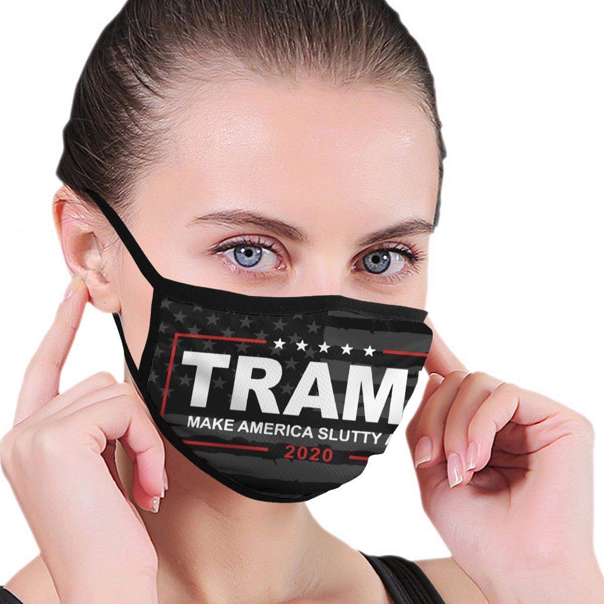Mouth Cover Tramp 2020 Make America Slutty Again Washable Winter Work Balaclava Reusable Face Covers Fashion Earloop Headwear Multifunctional Colorful Outdoor School Printing Cycli