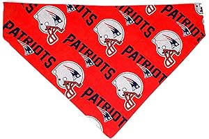 Patriots Football Dog Pet No Tie Dog Bandana Slip On Over the...