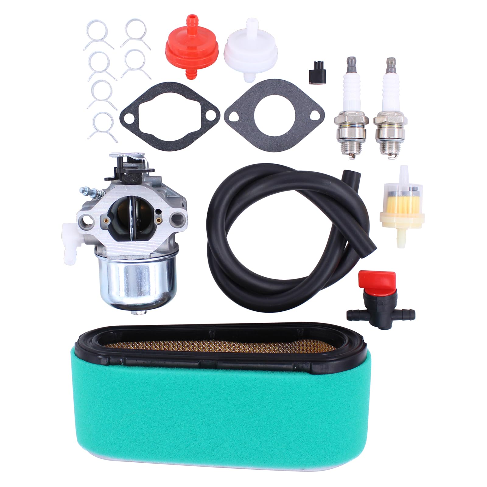 Vergaser Satz mit Luftfilter Zündkerze Dichtung Kraftstoffleitung Kraftstofffilter für Briggs & Stratton 283702 284702 286707 289702 28D702 28D707 28M706 Rasenmäher