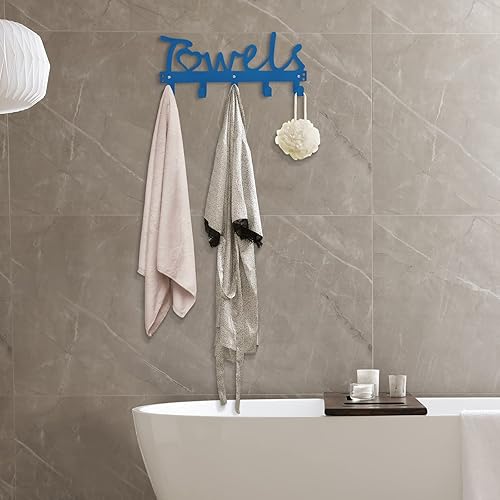 Miniatura 6 de LLPJS Ganchos para toallas sobre la puerta, toalleros de metal, soporte de toalla con letras de corazón para colgar toallas de baño, toallas de