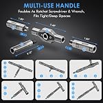 34 in 1 Magnetic Ratchet Screwdriver Set, Premium S2 Steel Multi Bit Tool Kit with Storage Case, Portable for Electronics, DIY & Home Repairs (Ideal Gift)