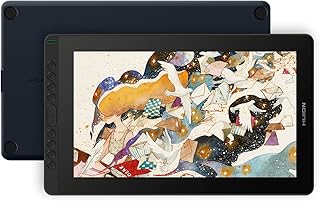 2021 HUION KAMVAS 16 Graphics Drawing Tablet with Full-Laminated Screen Anti-Glare 10 Express Keys Android Support Battery-Free Stylus 8192 Pen Pressure Tilt 15.6 Inch (Blue)