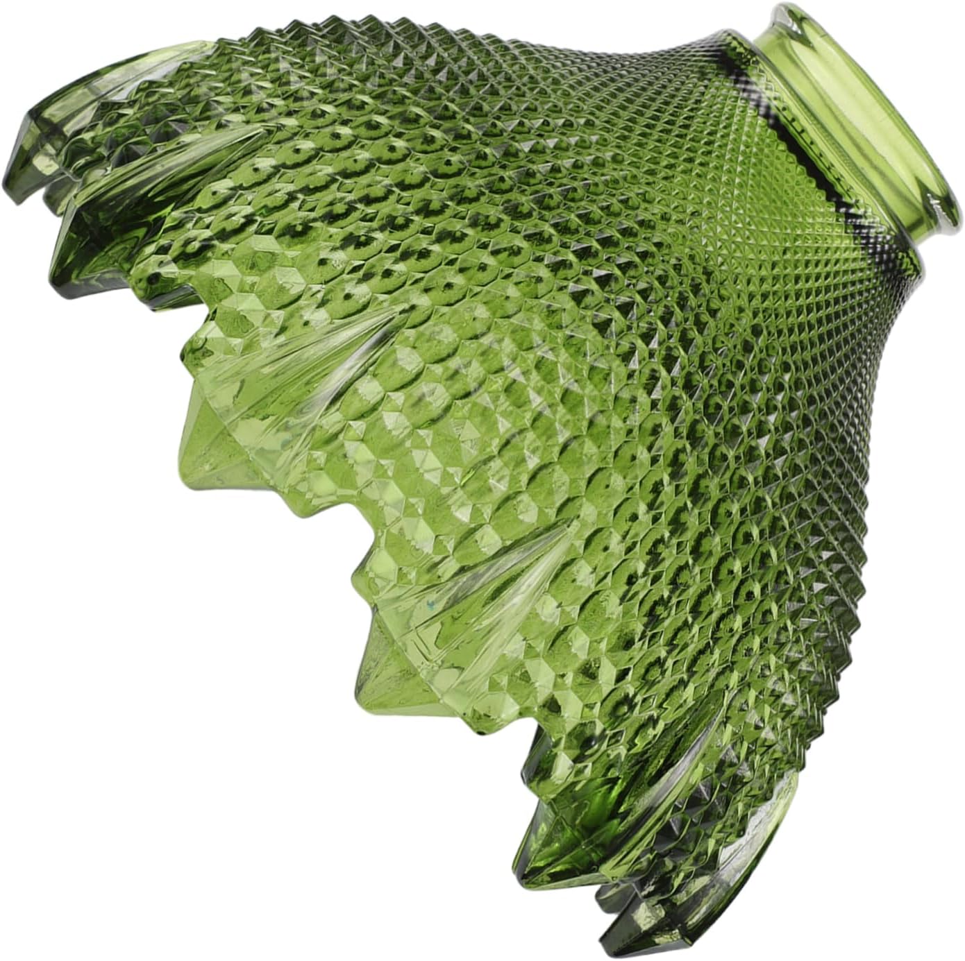 Retro Green Glass Pendant Lampshade Table Lamp Accessory Replacement Light Fixture Fit Socket