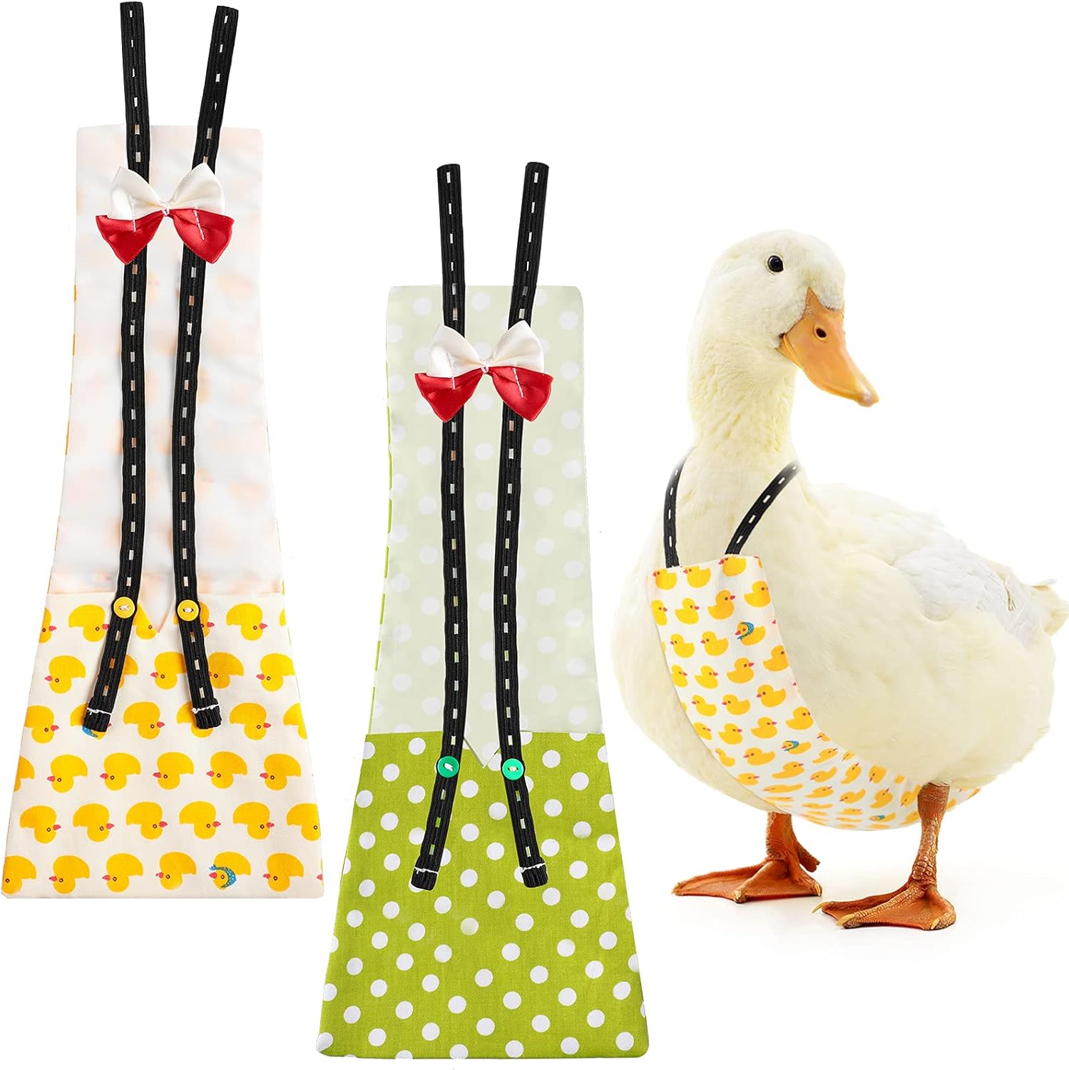 Frienda 2 Pieces Pet Chicken Diapers Duckling Diapers Goose Clothes Washable and Reusable Pet
