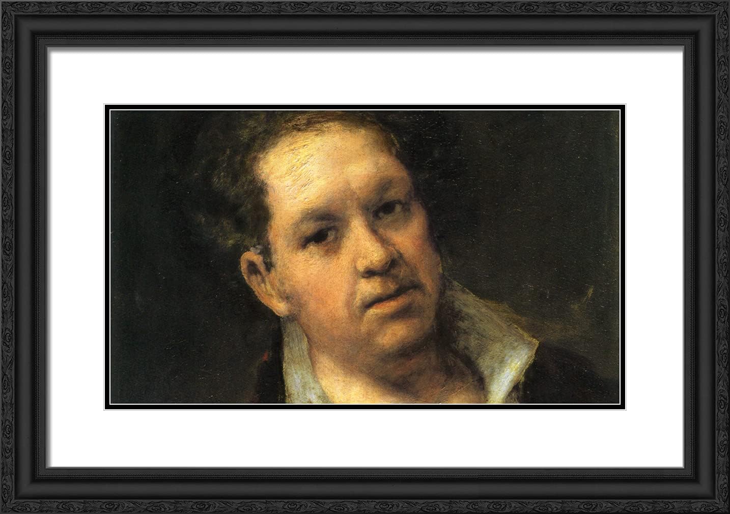 ArtDirect Goya, Francisco 24x17 Gold Ornate Framed Art Print with Double Matting Titled: Self Portrait ll