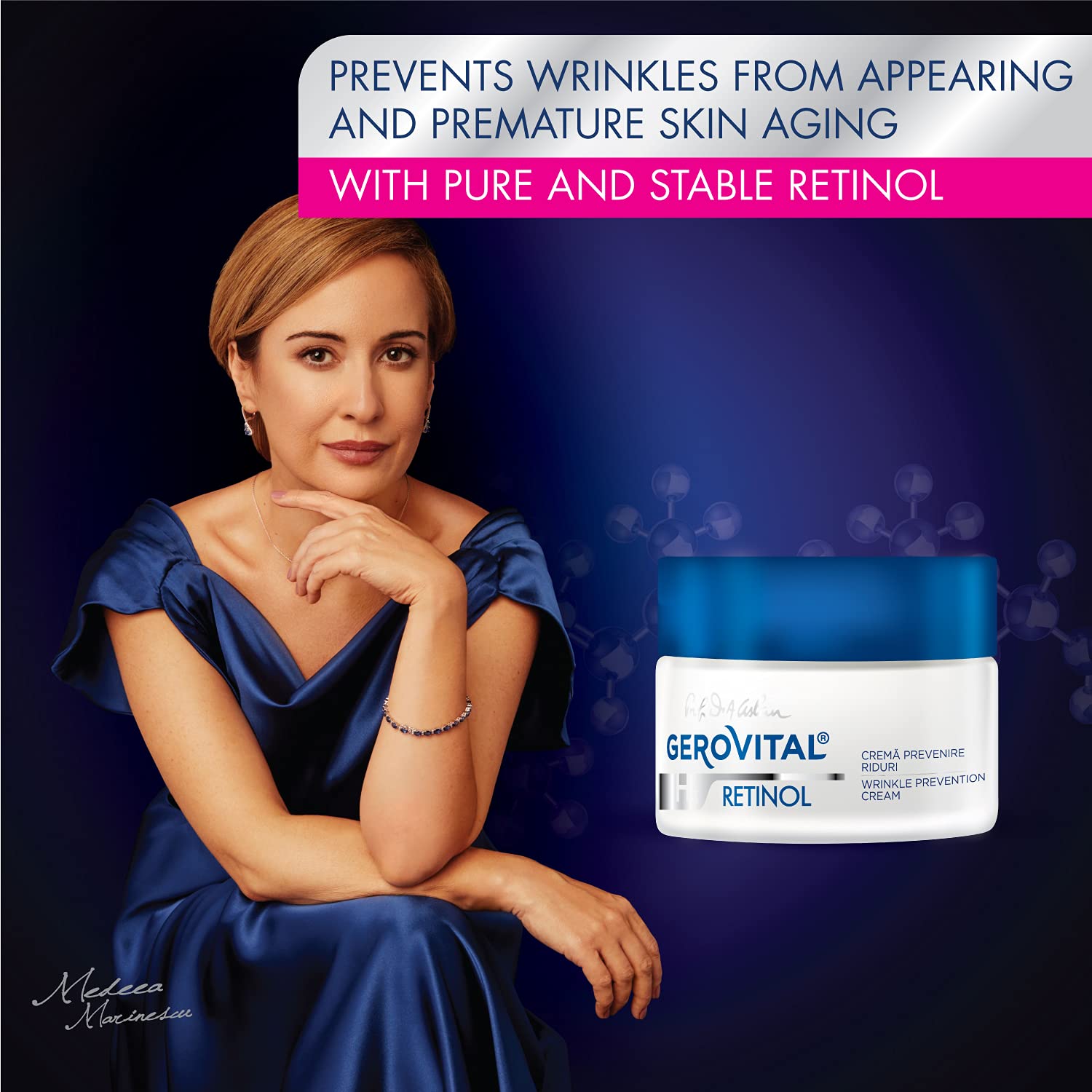 GEROVITAL RETINOL Anti Wrinkle Retinol Cream with Vitamin A and Vitamin E, contains Sepilift Complex, Anti Aging Face Moisturizer with Retinol, 50 mL